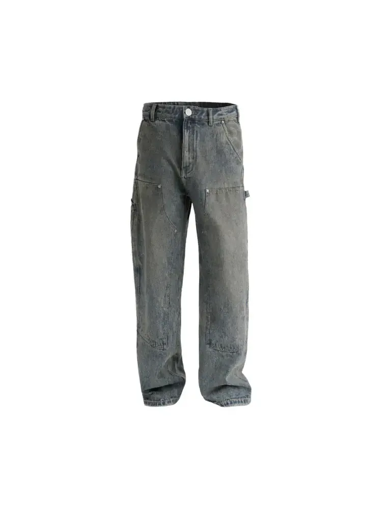 Джинсы Hellstar Dirty Wash Carpenter Jeans 'Blue' — изображение 1 из 2, синий
