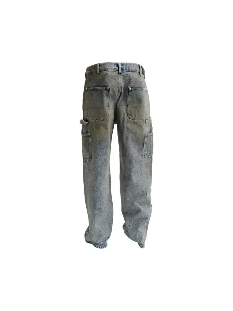 Джинсы Hellstar Dirty Wash Carpenter Jeans 'Blue' — изображение 2 из 2, синий
