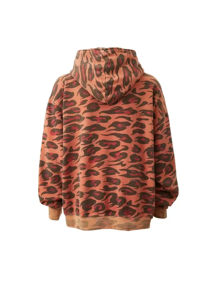 Куртка на молнии Hellstar Sunfaded Cheetah 'Red' — изображение 2 из 2, красный