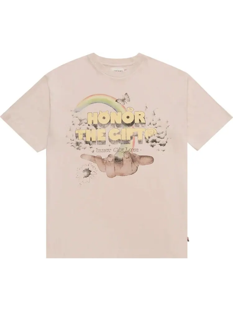 Футболка Honor The Gift Palms Short-Sleeve T-Shirt 'Cream' — изображение 1 из 2, бежевый