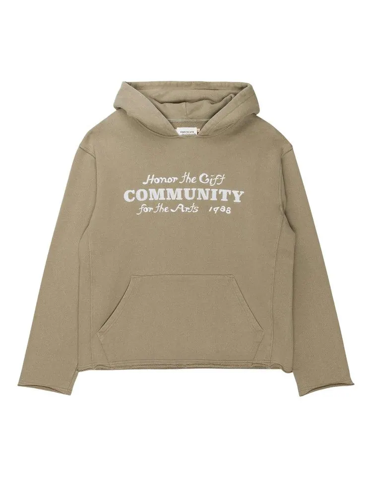 Худи Honor The Gift Oil Vintage Hoodie 'Pebble' — изображение 1 из 1, серый