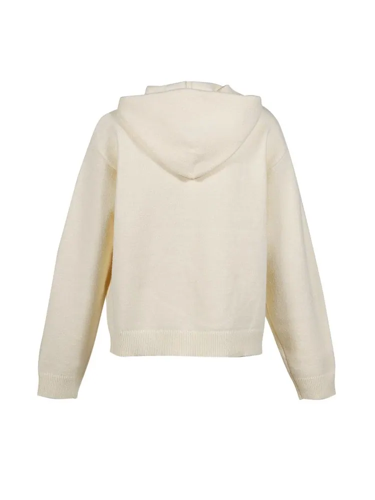 Худи Honor The Gift Art Knit Hoodie 'Bone' — изображение 2 из 2, белый
