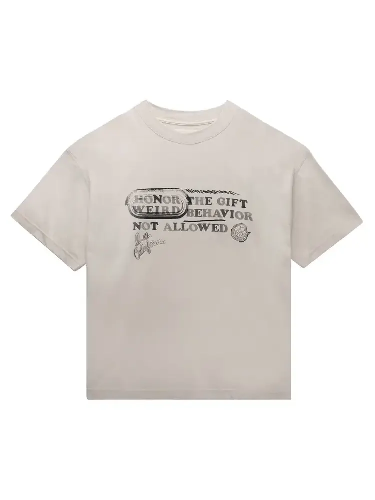 Футболка с коротким рукавом Honor The Gift Weird Behavior — изображение 1 из 1, бежевый
