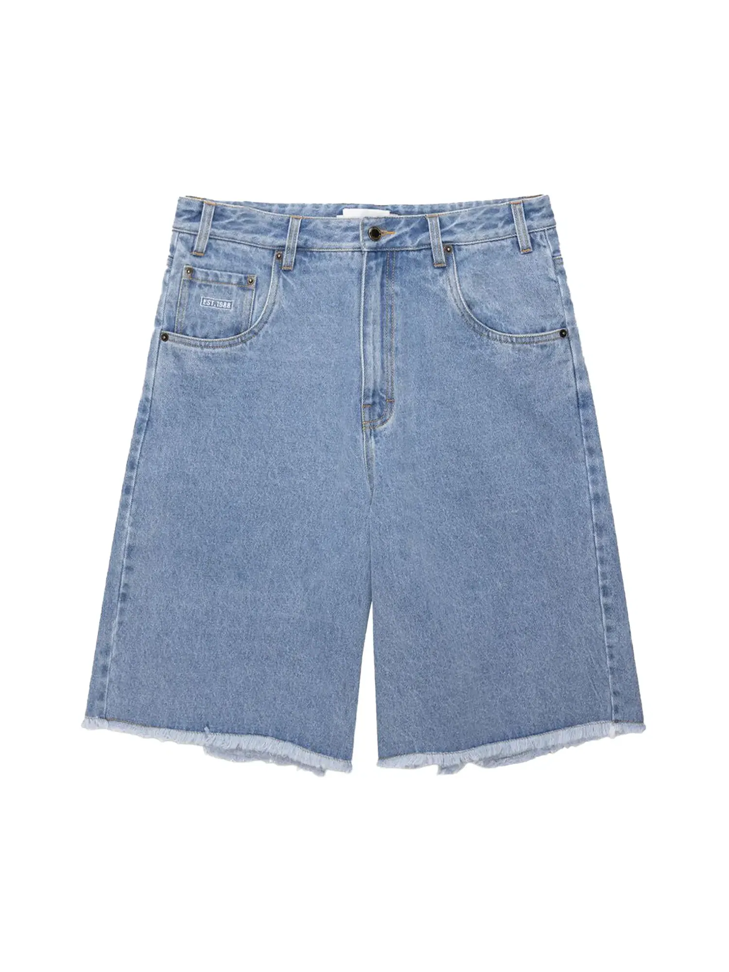 Шорты Honor The Gift Frayed Edge 11" Denim Bermudas — изображение 1 из 2, синий