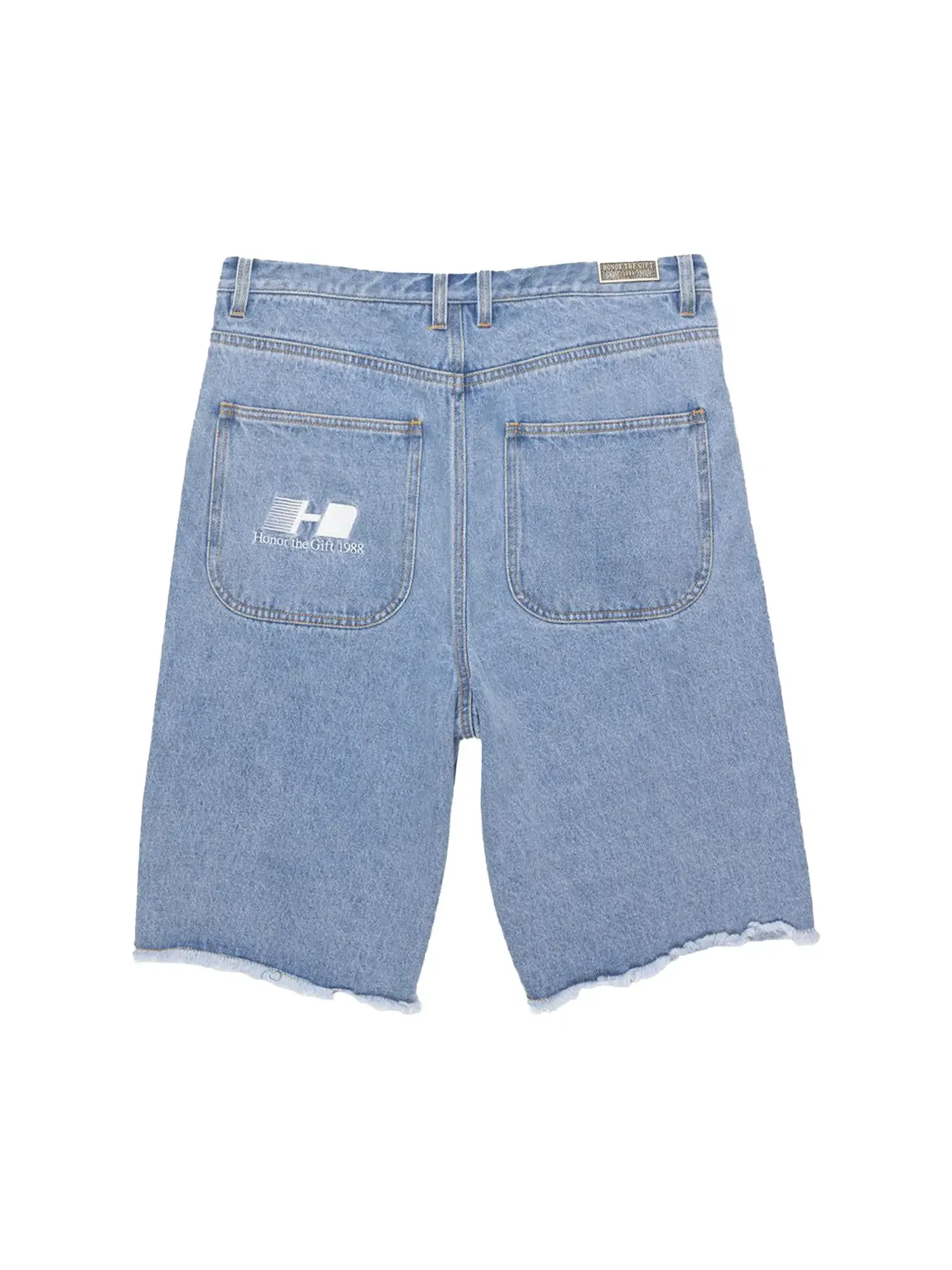 Шорты Honor The Gift Frayed Edge 11" Denim Bermudas — изображение 2 из 2, синий