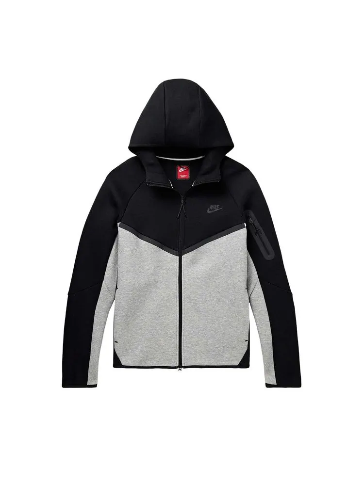 Топ Nike Sportswear Tech Fleece Windrunner 'Black/Dark Grey Heather' — изображение 1 из 1, черный