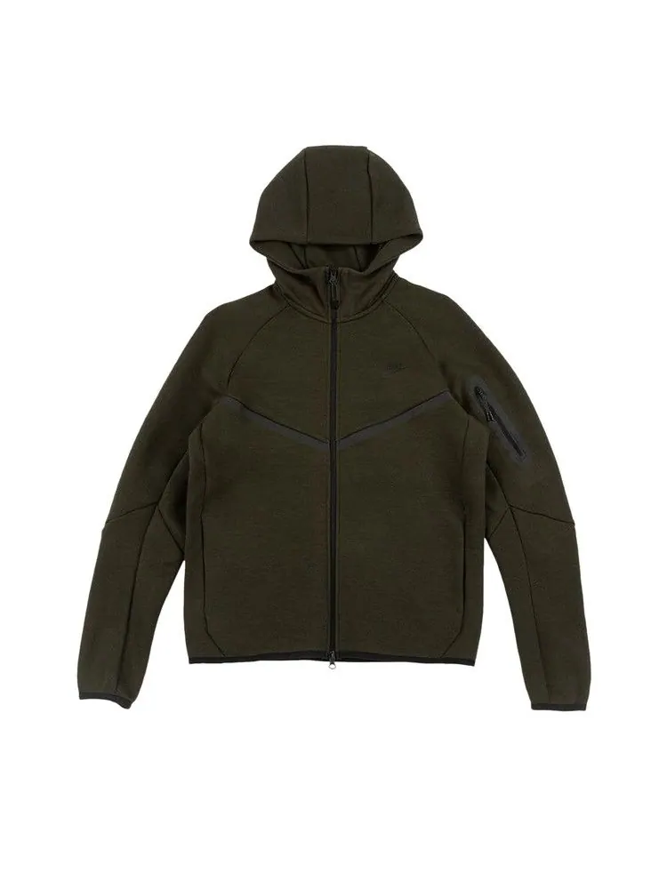 Худи Nike Tech Fleece Full-Zip Windrunner Hoodie — изображение 1 из 1, оливковый