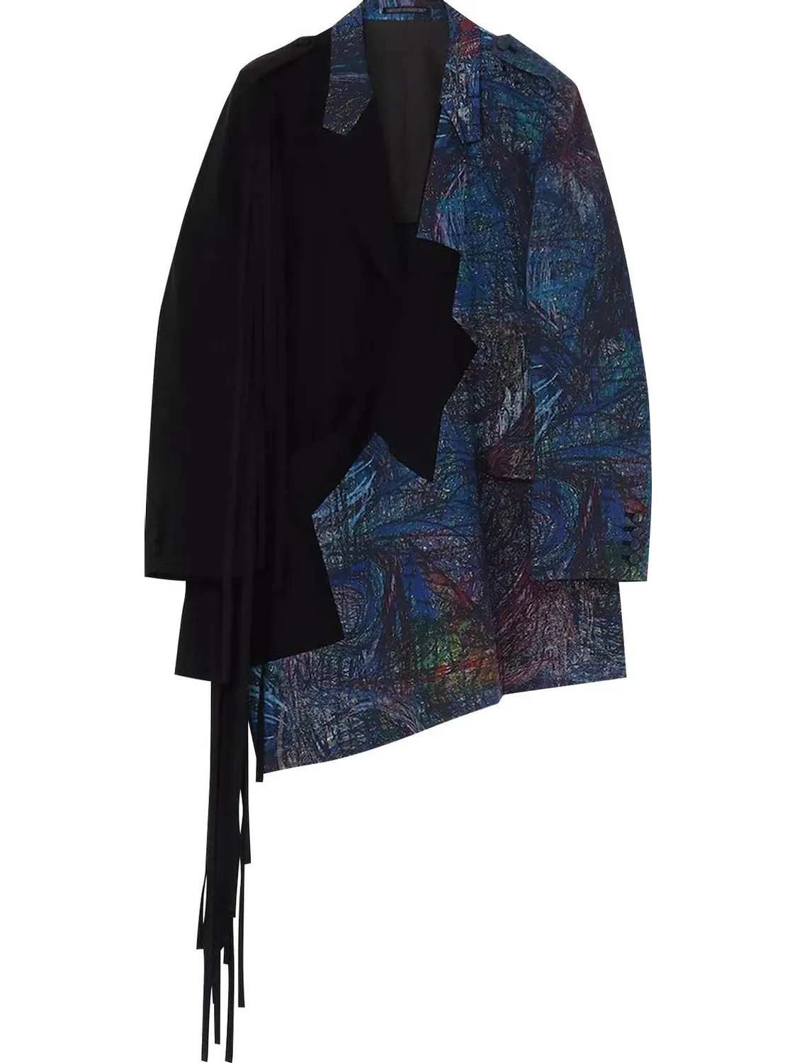 Куртка Yohji Yamamoto Plain Mixed String Jacket 'Blue' — синий