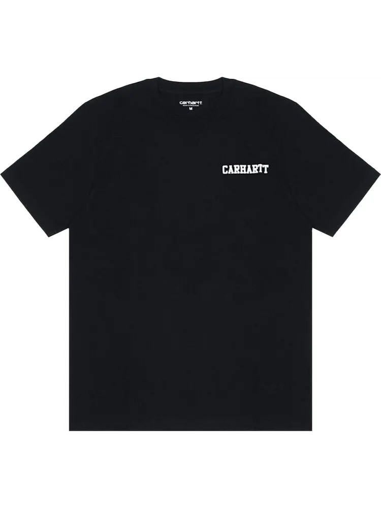 Футболка Carhartt WIP Short-Sleeve College Script IT T-Shirt 'Black'