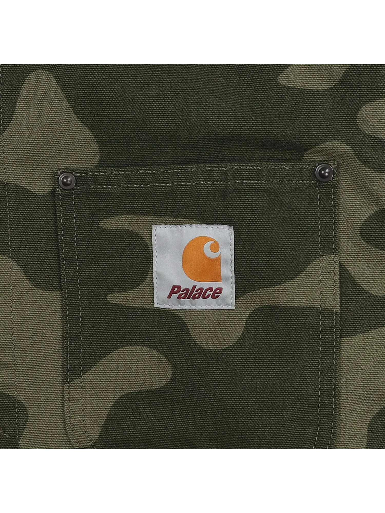 Куртка-рубашка Carhartt WIP x Palace Michigan Coat 'Dollar Green Camo' — изображение 3 из 4, зеленый