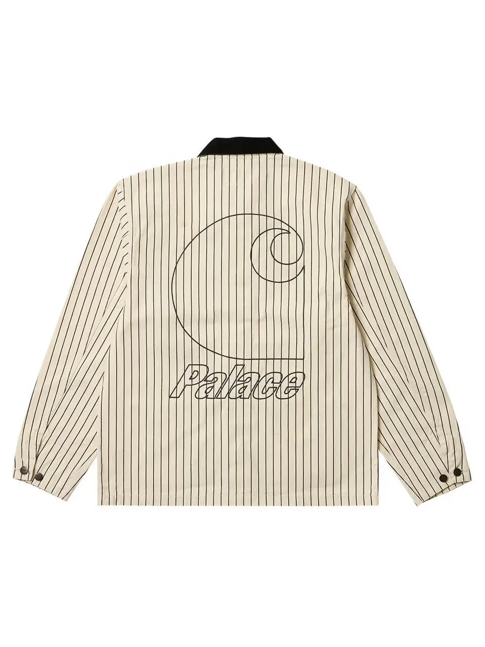 Куртка-рубашка Carhartt WIP x Palace Michigan 'Hickory Wax/Black' — изображение 2 из 4, кремовый/черный