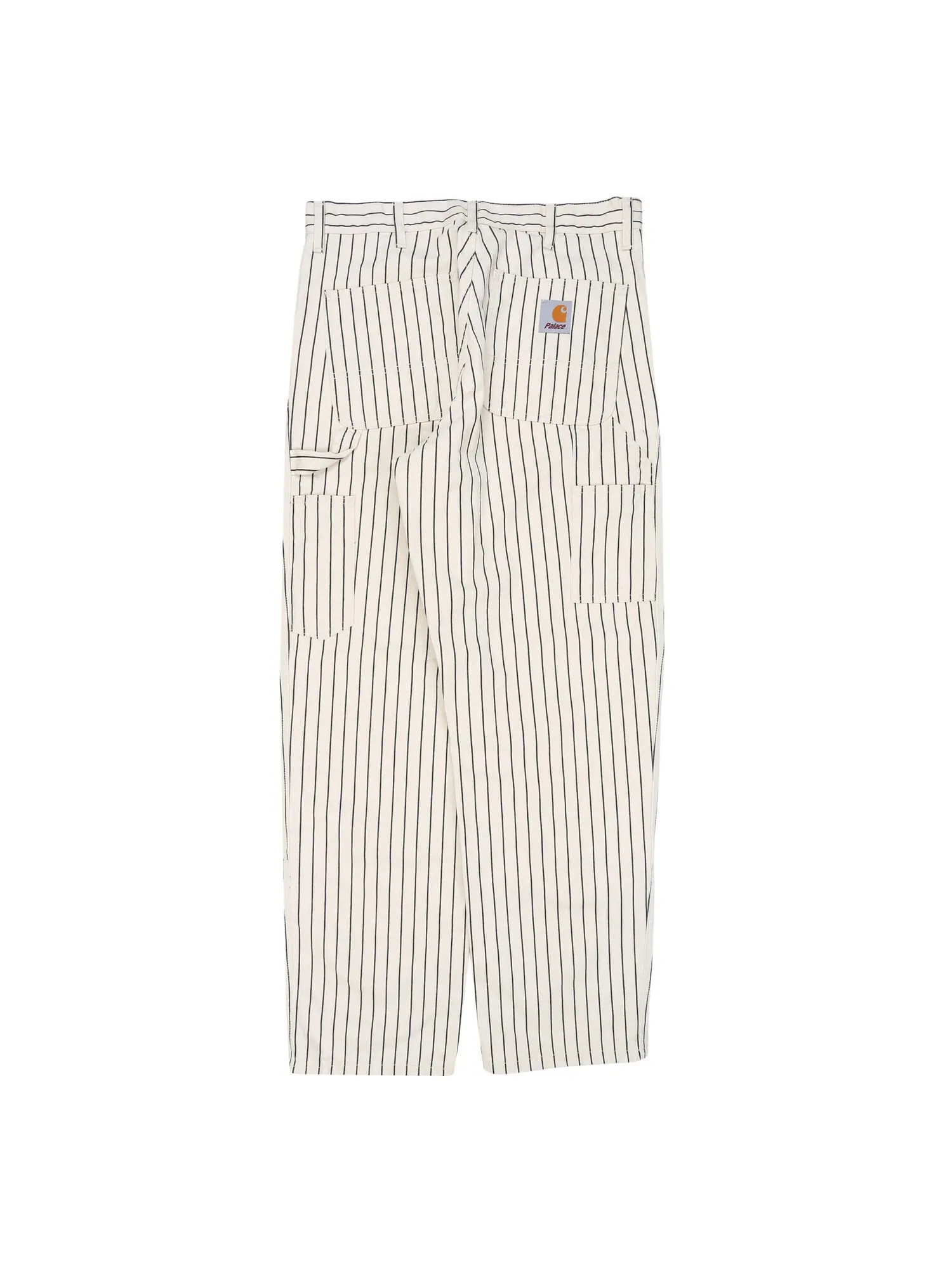 Брюки Carhartt WIP x Palace Double Knee 'Hickory Wax/Black' — изображение 2 из 3, кремовый/черный