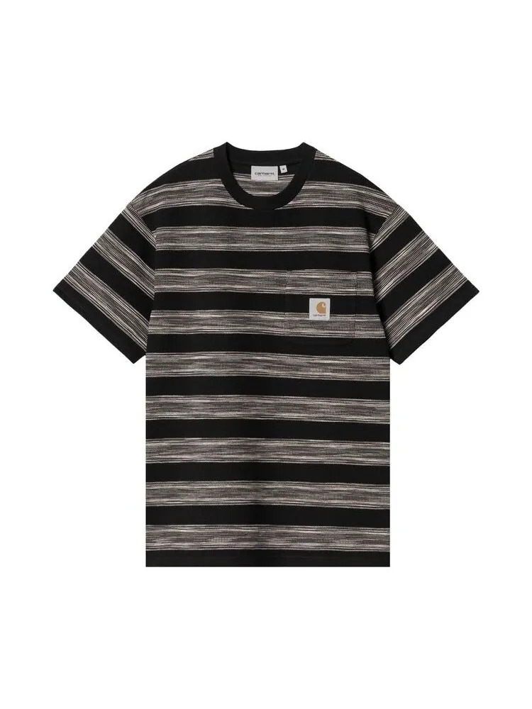 Футболка Carhartt WIP Short-Sleeve Dodson Pocket T-Shirt Black Stripe