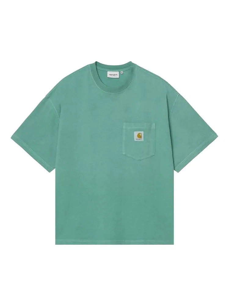 Футболка Carhartt WIP Chalk Wash Hudson Pocket Tee, Saguro