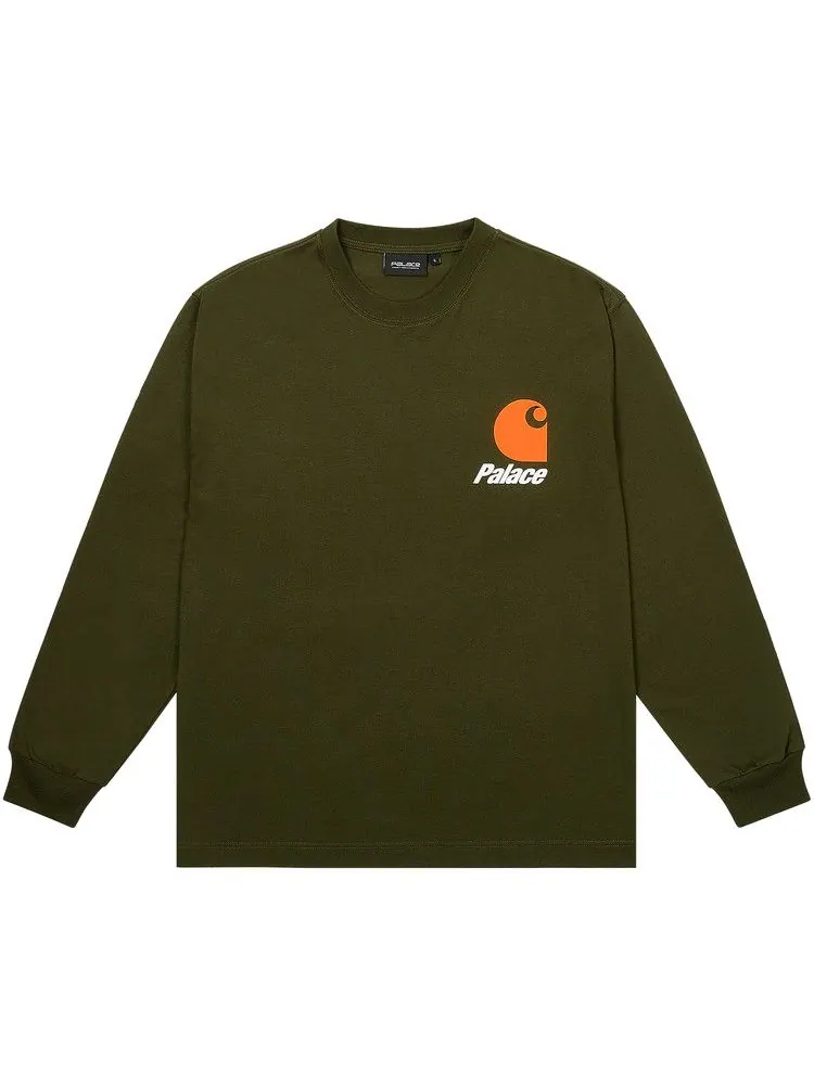 Лонгслив Palace x Carhartt WIP Logo Long-Sleeve, Plant — изображение 1 из 2, зеленый