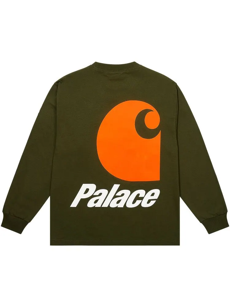 Лонгслив Palace x Carhartt WIP Logo Long-Sleeve, Plant — изображение 2 из 2, зеленый