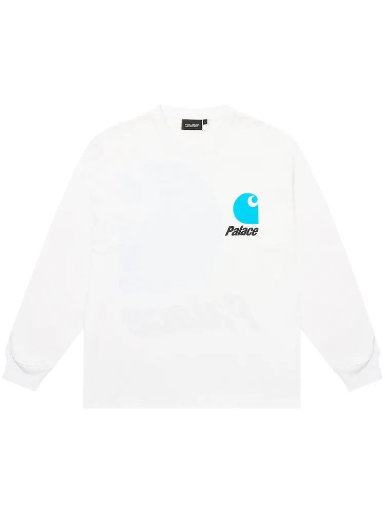 Лонгслив Palace x Carhartt WIP Logo Long-Sleeve — изображение 1 из 2, белый