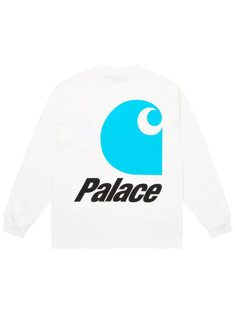 Лонгслив Palace x Carhartt WIP Logo Long-Sleeve — изображение 2 из 2, белый