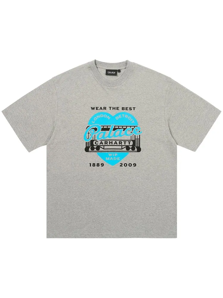 Футболка Palace x Carhartt WIP Heart T-Shirt 'Heather Grey' — изображение 1 из 1, серый