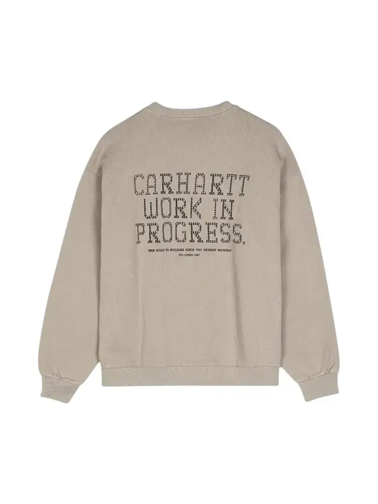 Толстовка Carhartt WIP Punched Sweatshirt — изображение 2 из 2, бежевый