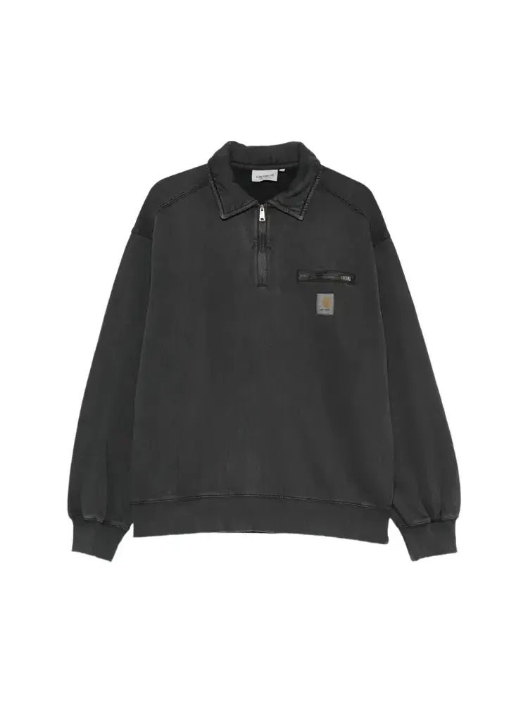 Толстовка Carhartt WIP Half Zip Detroit — изображение 1 из 1, черный