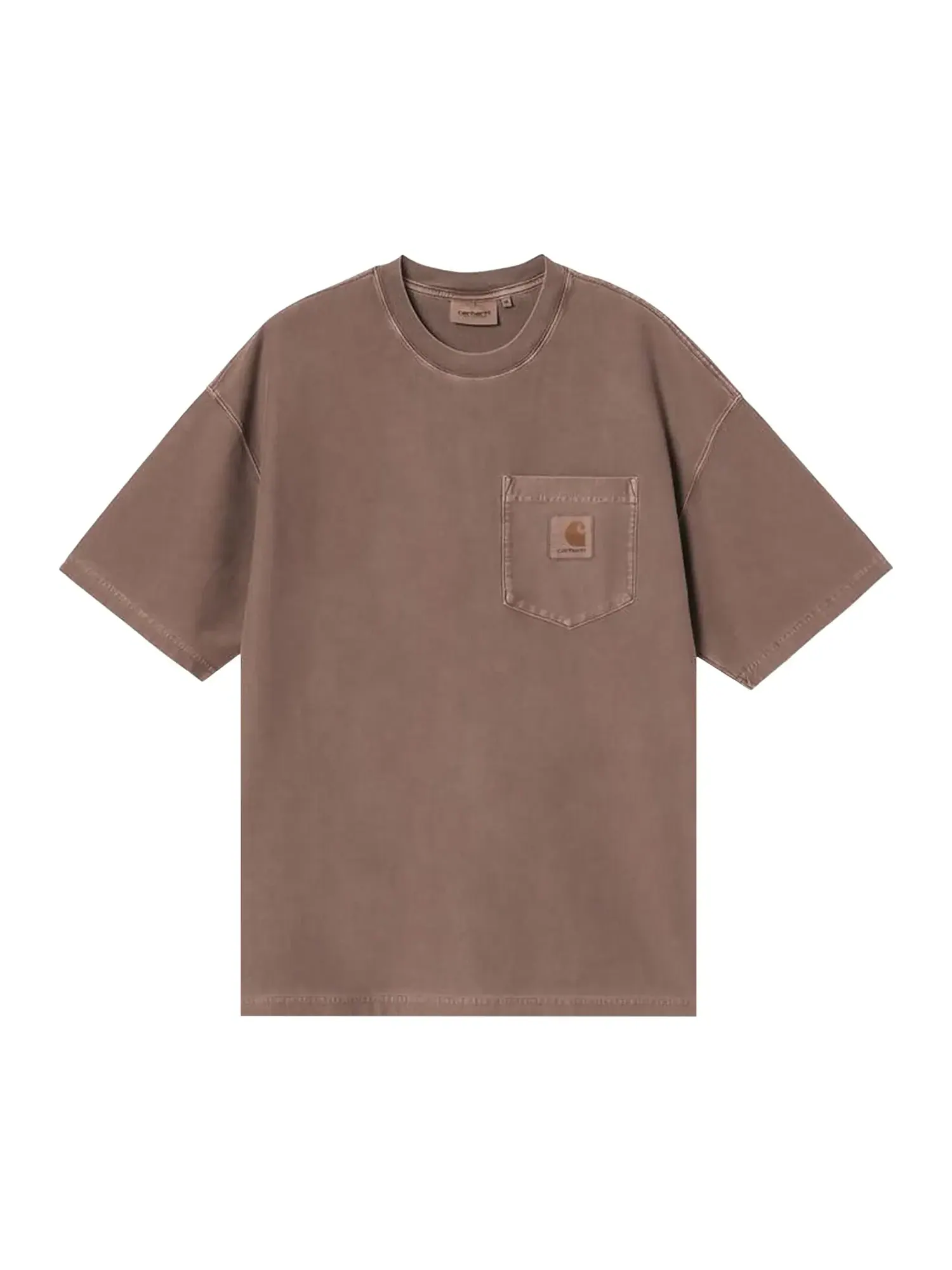 Футболка Carhartt WIP с коротким рукавом и свободным кроем и карманом (окрашена в готовом виде)