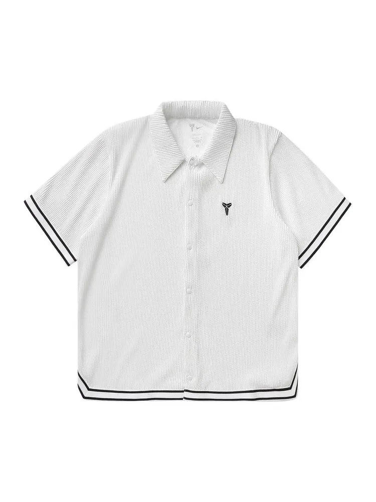 Топ Nike Kobe Pleated Short-Sleeve Basketball Top — изображение 1 из 1, белый/черный