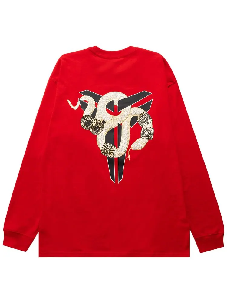 Футболка Nike x Kobe Year Of Mamba Max90 Long-Sleeve T-Shirt 'Red' — изображение 2 из 2, красный