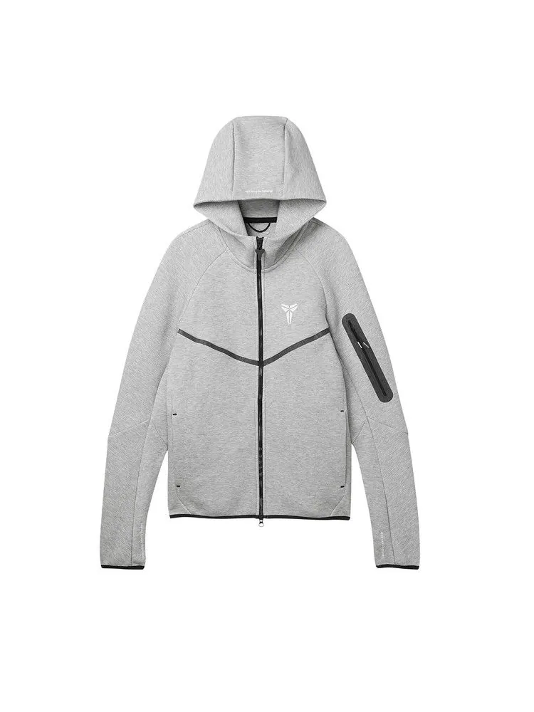 Куртка Nike Kobe Tech Fleece Full-Zip Windrunner Jacket — изображение 1 из 2, темный серый/белый