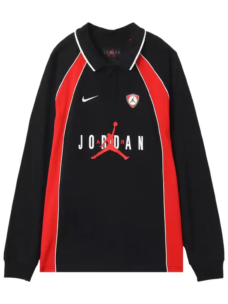Футболка-поло с длинными рукавами Air Jordan Flight — изображение 1 из 1, черный