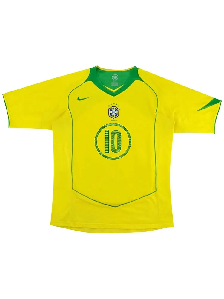 Футболка Nike Brazil 2004 T90 Reissue Роналдиньо 10 — изображение 1 из 2, желтый