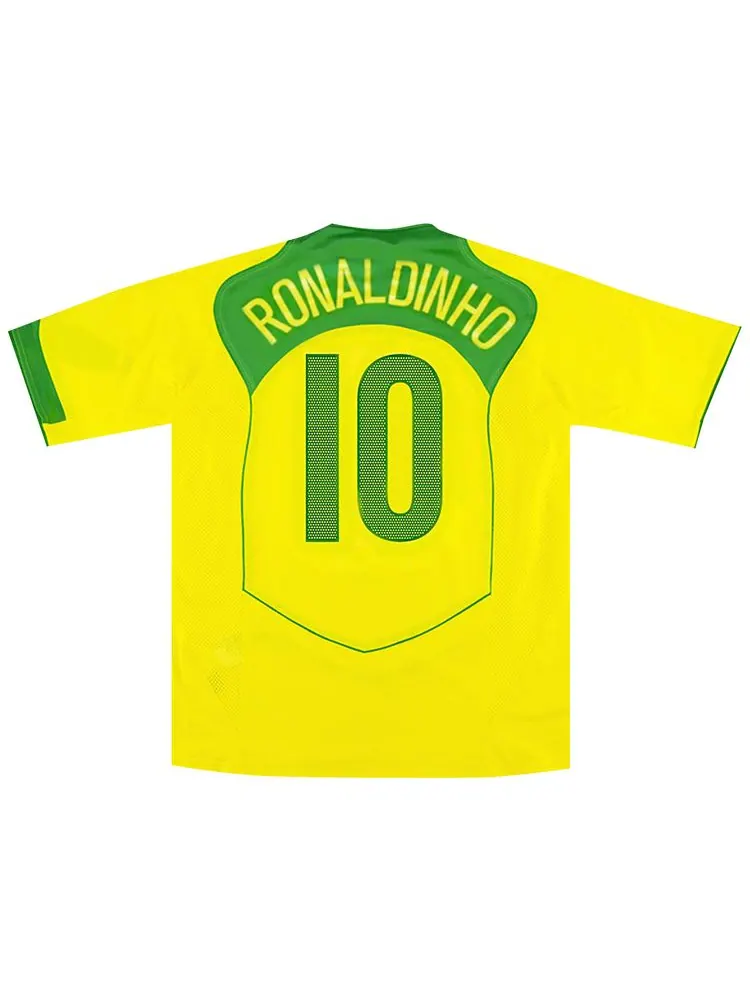 Футболка Nike Brazil 2004 T90 Reissue Роналдиньо 10 — изображение 2 из 2, желтый