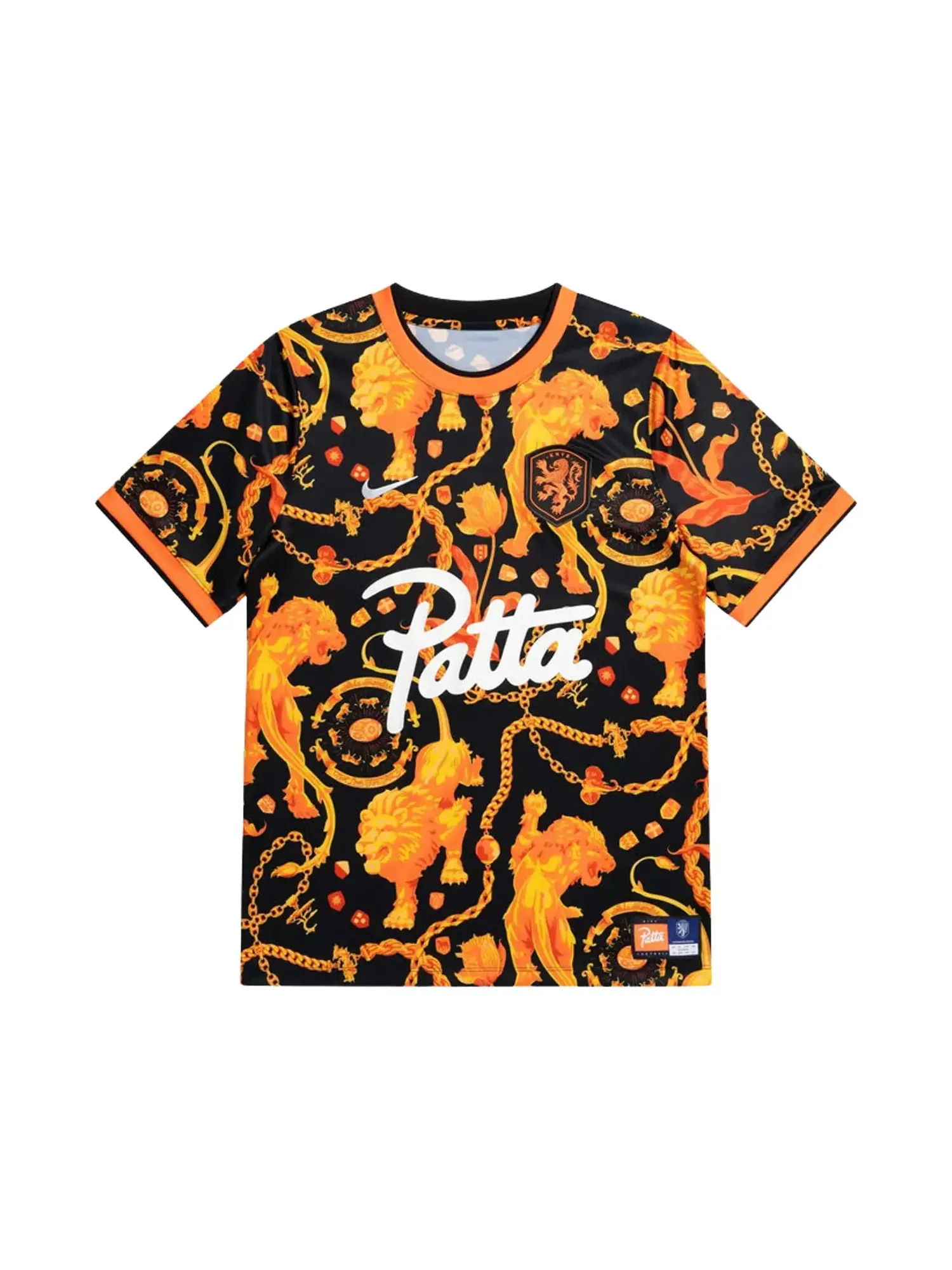 Футболка Nike Netherlands x Patta KNVB Pre-Match — изображение 1 из 2, черный/оранжевый