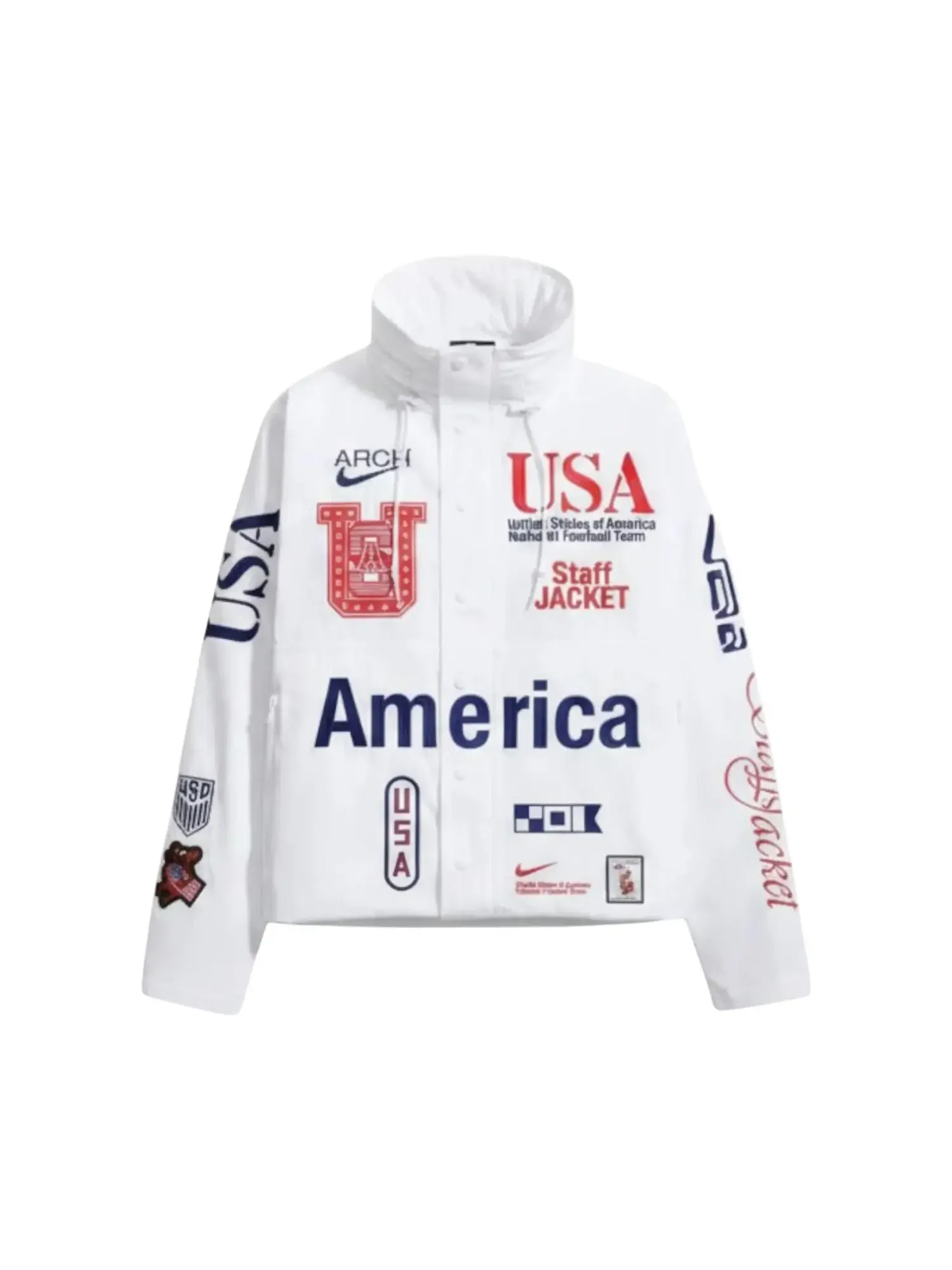 Куртка Nike USA x VAA Woven Staff Jacket — изображение 1 из 1, белый/глубокий синий