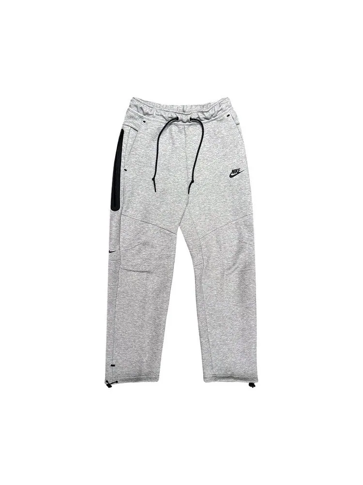 Брюки Nike Open Hem Fleece Pants 'Dark Grey Heather/Black' — изображение 1 из 1, серый