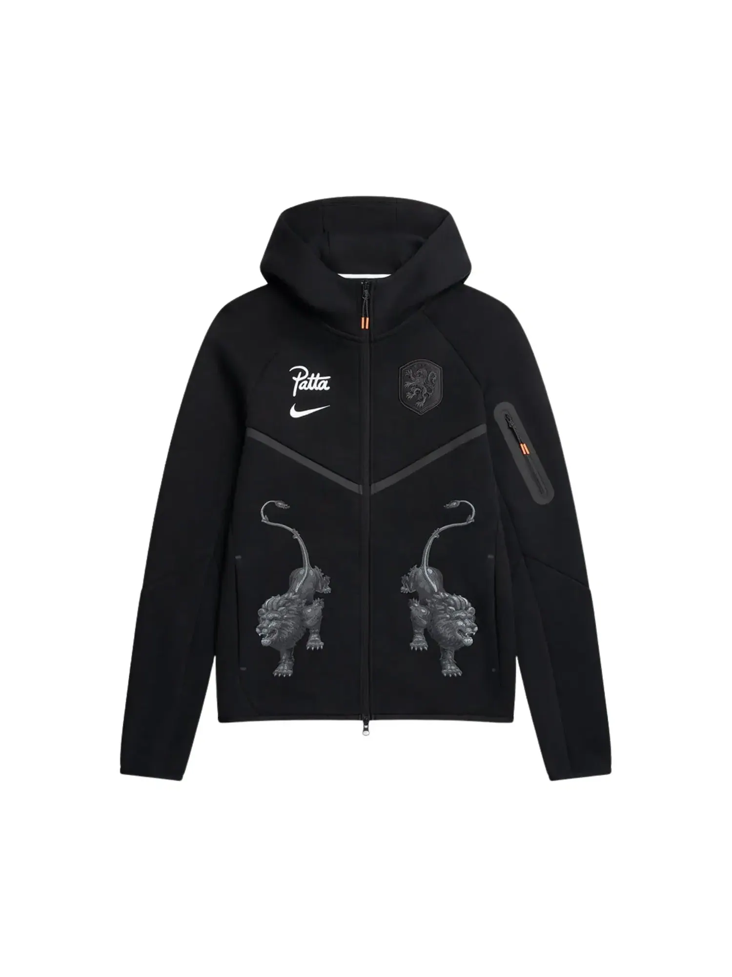 Худи Nike Netherlands x Patta Tech Fleece Full-Zip Windrunner — изображение 1 из 2, черный