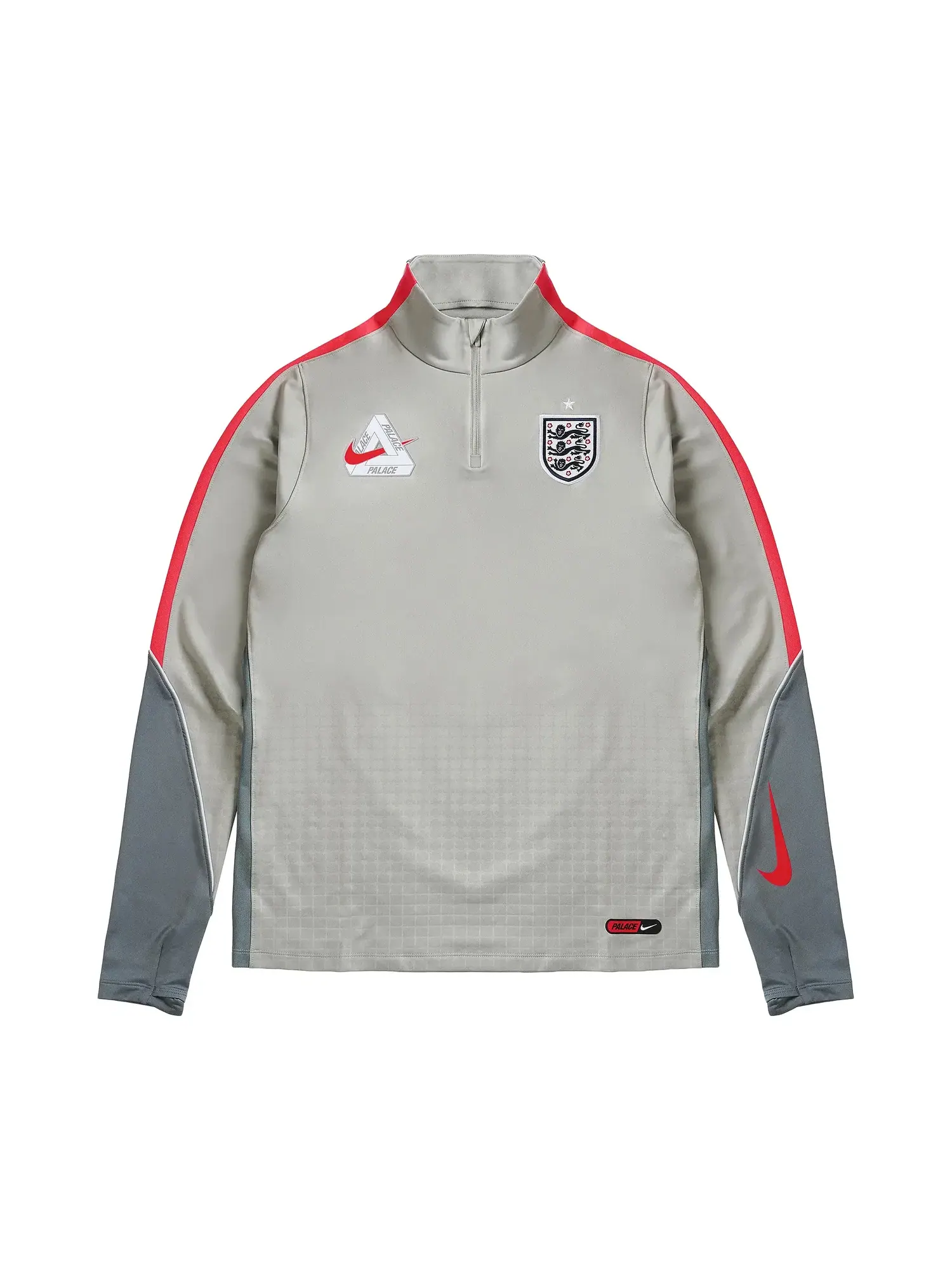 Футболка Palace x Nike England Dri-Fit Strike Drill Top — изображение 1 из 2, серый/серый/яркий
