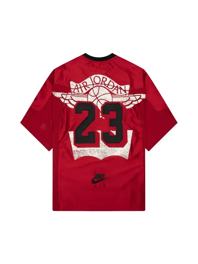 Футболка Air Jordan x Levi's 'Gym Red/Black/Pale Ivory' — изображение 2 из 2, красный