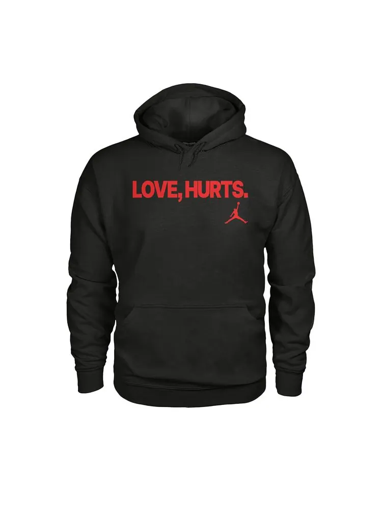 Худи Air Jordan Jalen Hurts Love Hurts Hoodie 'Black/Red' — изображение 1 из 1, черный/красный