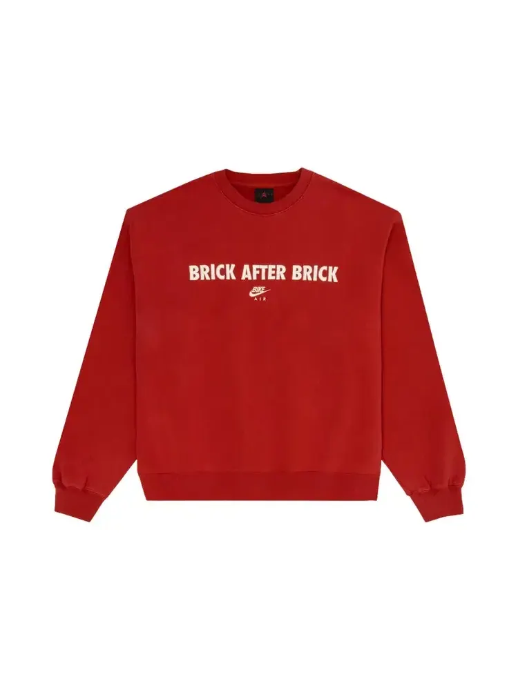 Свитшот Air Jordan x Nigel Sylvester Brick After Brick Fleece Crewneck — изображение 1 из 1, красный