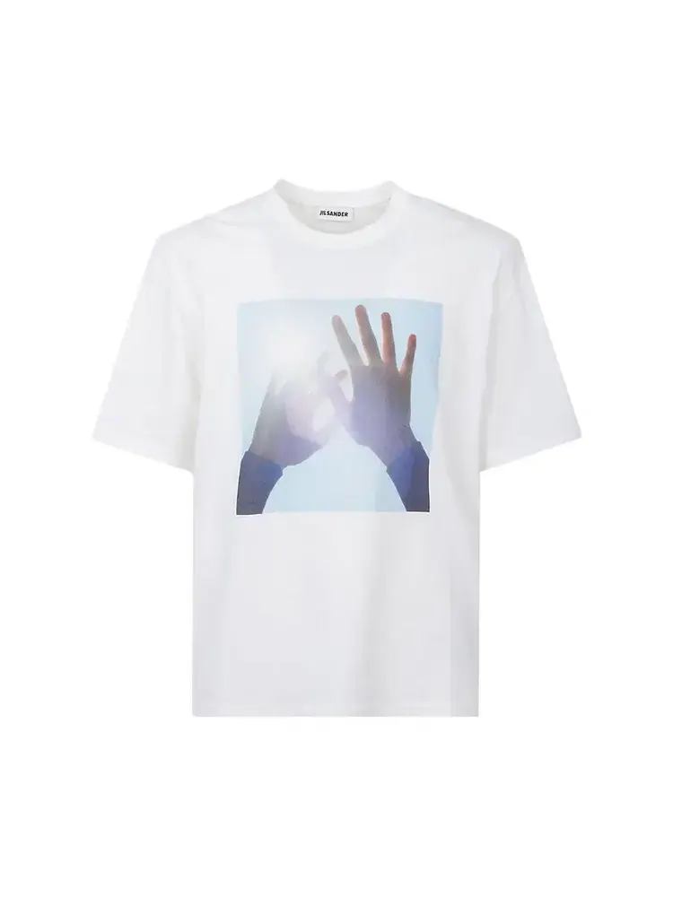 Футболка с принтом Jil Sander — белый