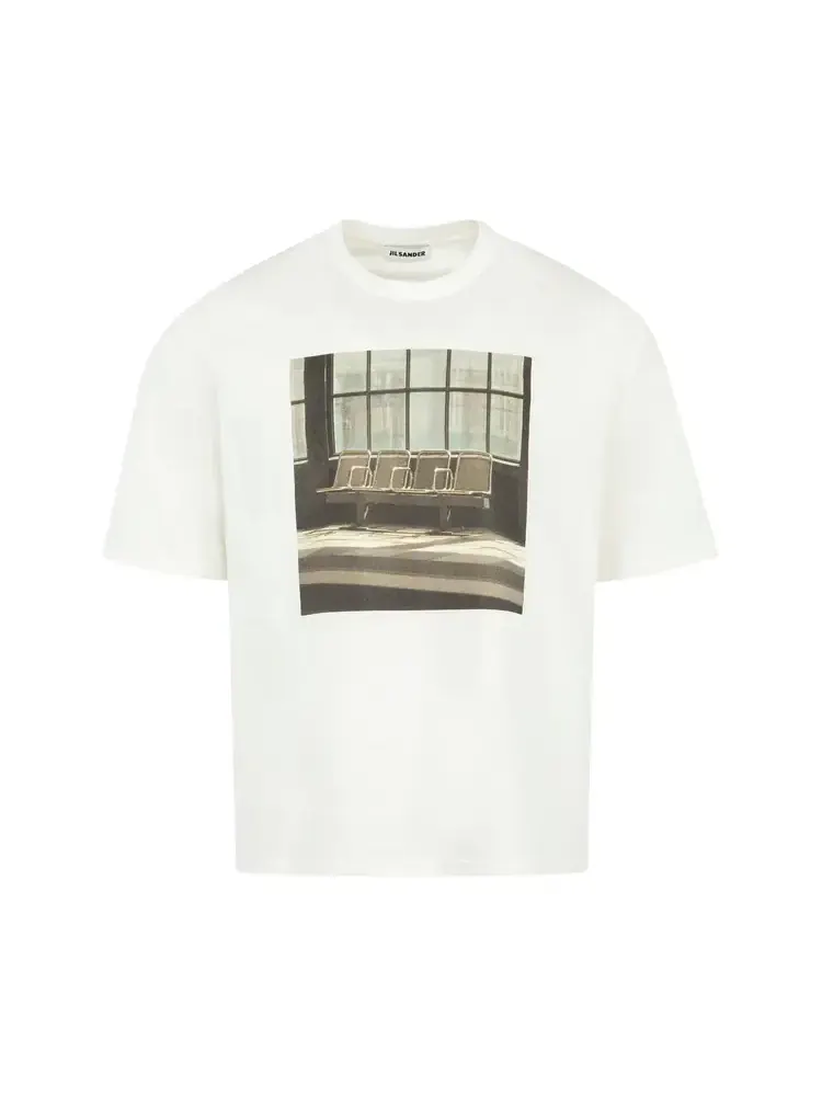 Футболка с принтом Jil Sander — белый