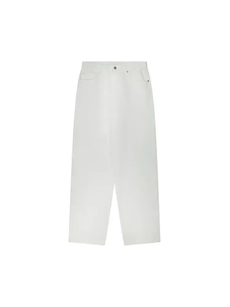 Джинсы свободного кроя Jil Sander — белый