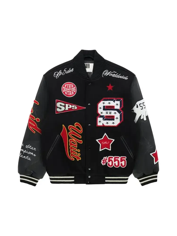 Куртка Sp5der Country Varsity Jacket — изображение 1 из 2, черный