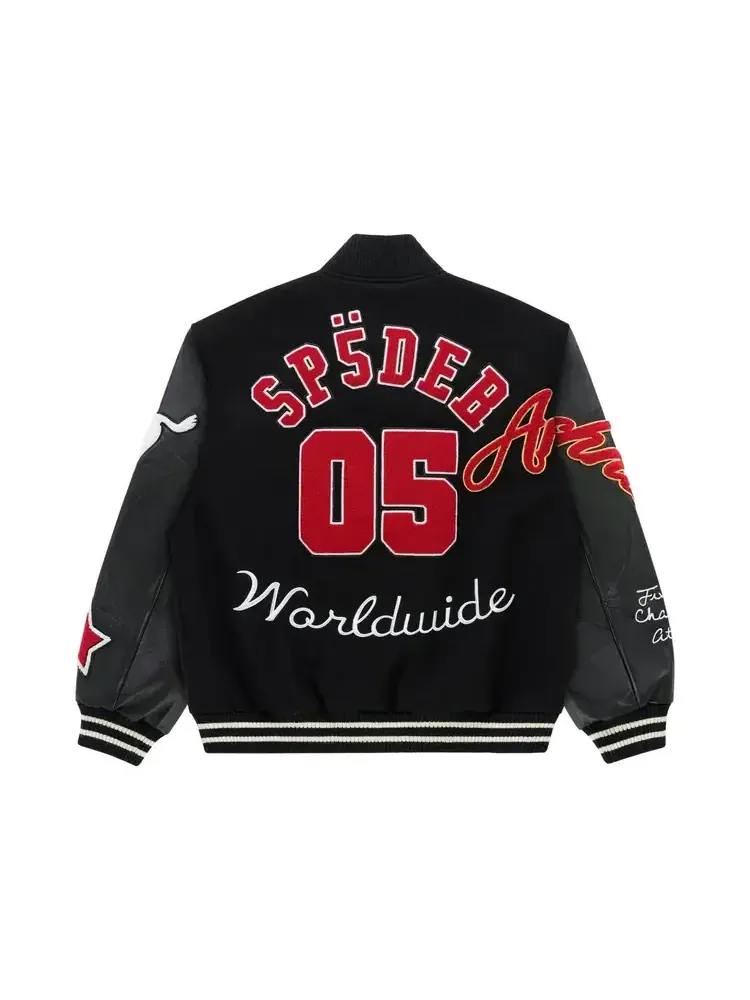 Куртка Sp5der Country Varsity Jacket — изображение 2 из 2, черный