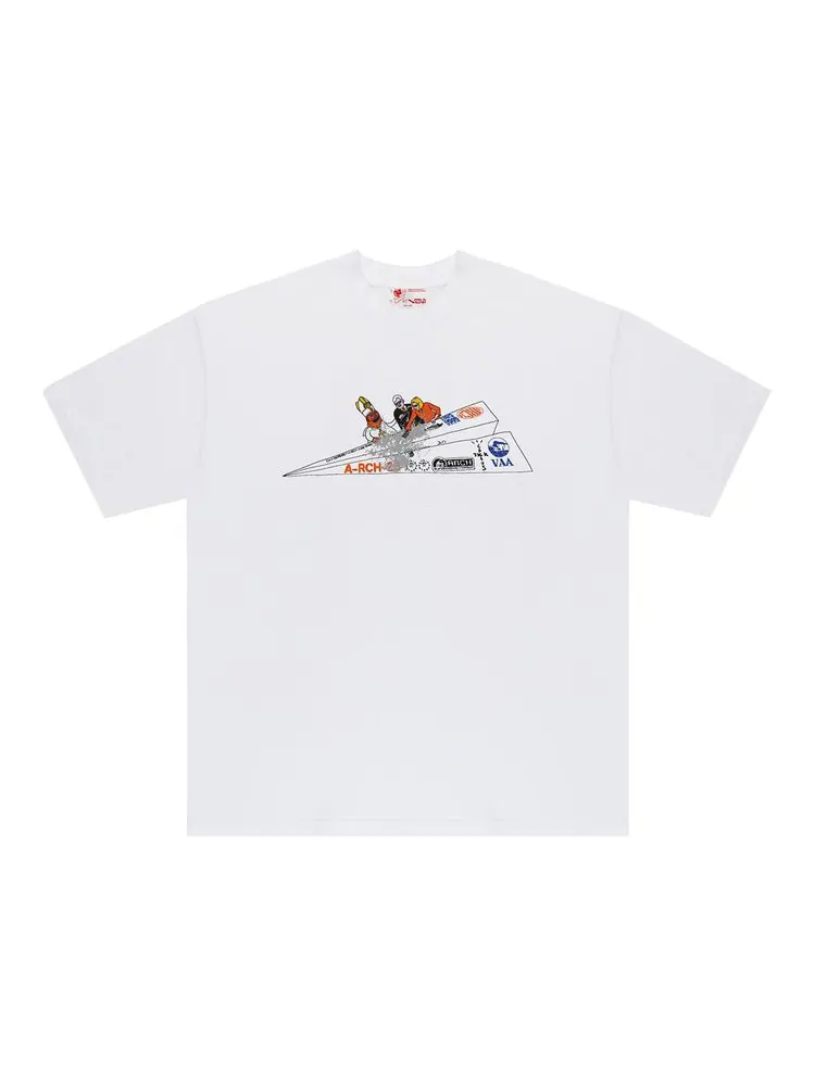 Футболка Cactus Jack от Travis Scott x Virgil Abloh x ARCH Paper Plane, белая Cactus Jack by Travis Scott, белый
