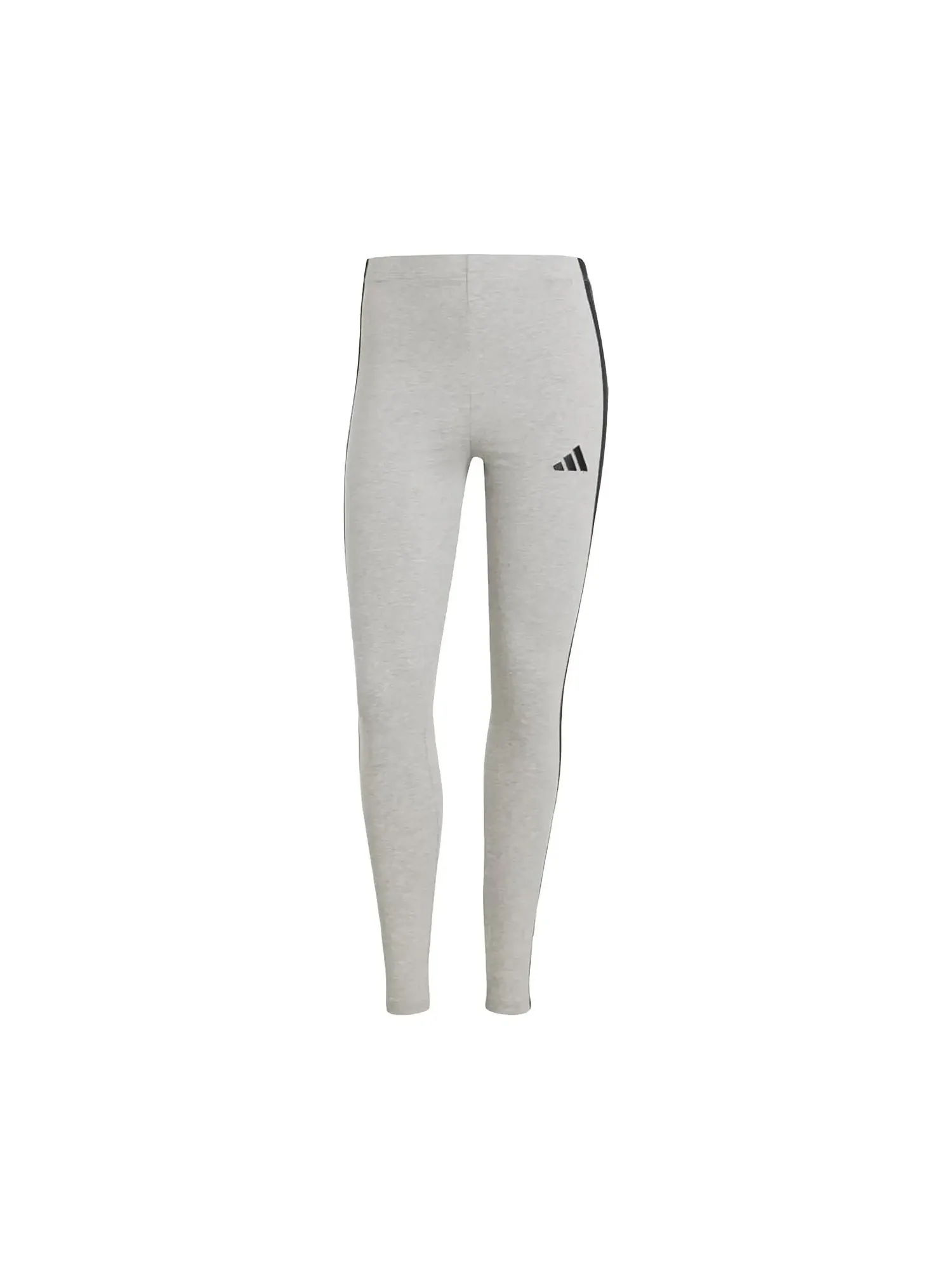 Леггинсы Adidas Essentials 3-Stripes Cotton — изображение 1 из 1, серый/черный