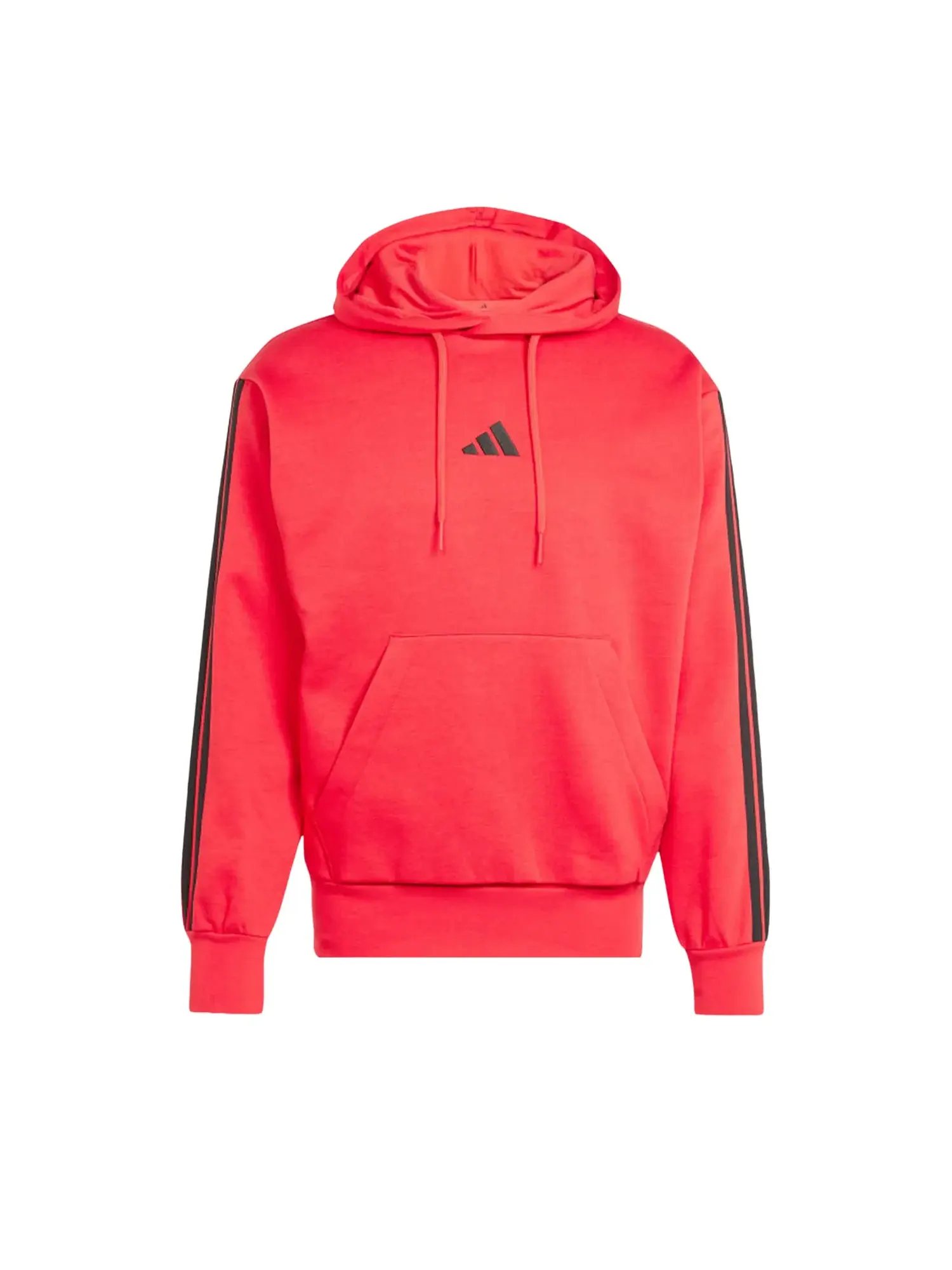 Толстовка Adidas Essentials 3-Stripes Fleece Hoodie — изображение 1 из 1, черный