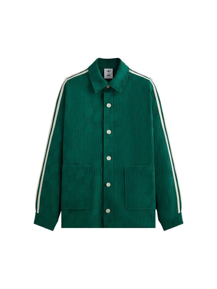 Рубашка Kith For Adidas Football Jacquard Overshirt — изображение 1 из 1, зеленый