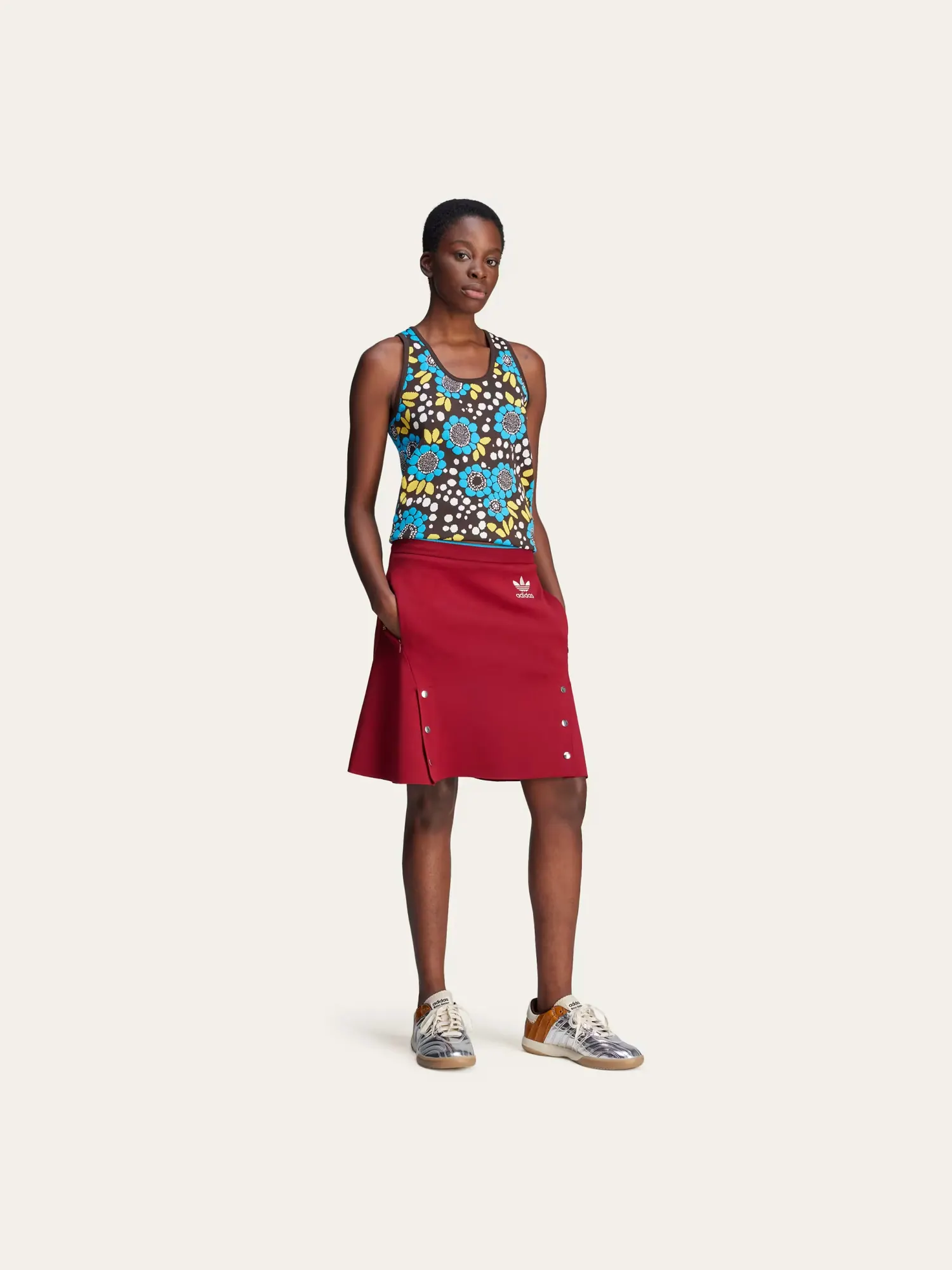Жилет Adidas x Wales Bonner Knit Floral — изображение 4 из 6, разноцветный